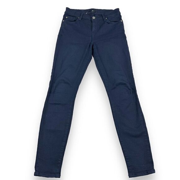 7 For All Mankind Denim - 7 For All Mankind Skinny Jeans Women’s Size 26 Navy Blue